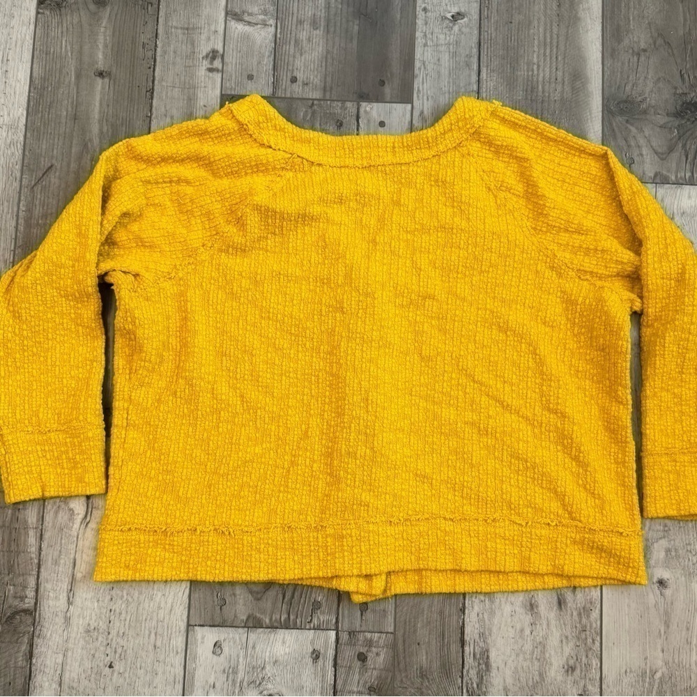 Vince Camuto Textured Top Button Cardigan Sweater Jacket Mustard Gold XXL - Picture 6 of 6